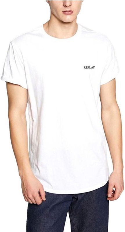 Replay M6854z.000.2660 T-shirt Met Korte Mouwen Wit L Man