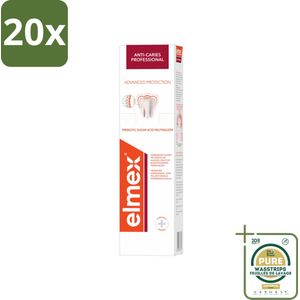 20 x Elmex - Tandpasta - Anti Cariës Professional - Advanced Protection - 75 ml - Grootverpakking - Anti Cariës - Tandpasta - Cariës Bescherming - Suikerzuur Neutralisator - Fluoride