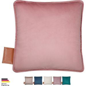 Beurer - HK 77 Heaty Velvet - Draadloos Warmtekussen - Blush Rose - XL verwarmd oppervlak - 45x45 cm