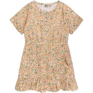 DAILY7 Flower Dress Structure Jurken Meisjes - Rok - Jurk - Zand - Maat 92