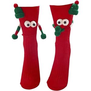 PULUZ 1 Stuks Magnetische Kerstsokken - 100% Katoen Kerst Sokken Met Magneet Design - Universele Maat Voor Volwassenen En Kinderen - Feestelijke Kerst Accessoires