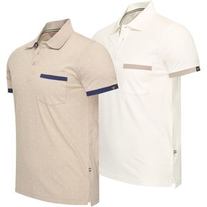 Cappuccino Italia - Heren Polo SS Todi 2-Pack Polo - Multi - Maat XL