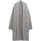 TOM TAILOR - Oversized Vest - Donkergrijs - Wijde Pasvorm - Lange Mouwen