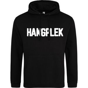 HANGPLEK Hoodie | Sweater | Capuchon | Trui | Hooded | Print | Zwart | Maat S