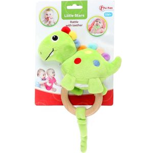 Toi-toys Rammelaar Dino Junior Hout/katoen Groen