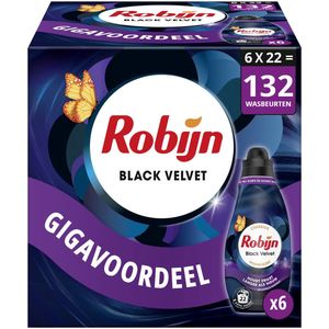 Robijn Klein & Krachtig Classics - Vloeibaar Wasmiddel - Black Velvet - 6 x 22 wasbeurten