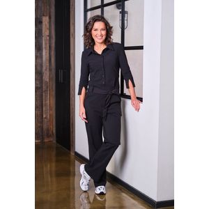 Mi Piace Travel Jumpsuit Dames Flared - Zwart - Maat XS/34 - 202154