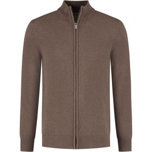 GENTS - Full zip - Katoen - Chocoladebruin