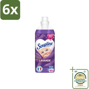 Soupline - Wasverzachter - Lavendel - 45 Wasbeurten - 1L - Voordeelverpakking - 6 stuks - Zachtheid - Frisheid