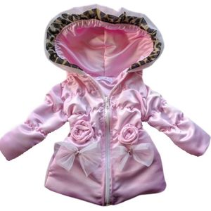 Maat 134 Zomerjas licht roze voor baby en kind Jas met roosjes en strikjes