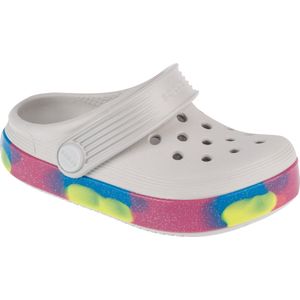Crocs Off Court Glitter Band Clog T 209717-1FS, Kinderen, Wit, Slippers, maat: 24/25