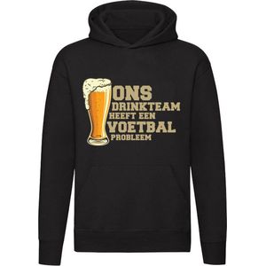 Voetbal drinkteam | bier | sport | voetballen | zuipen | drank | kroeg | grappig | Unisex | Trui | Hoodie | Sweater | Capuchon | Zwart