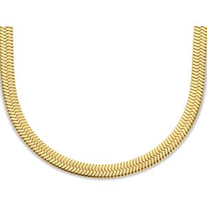 Glams ketting slang plat 6,3 mm 42 cm ion plating - Staal