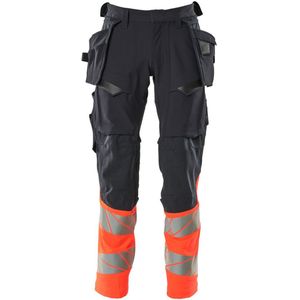 Mascot Accelerate Safe Broek met spijkerzakken 19131-711 - donkermarine/hi-vis rood - C49 - 90