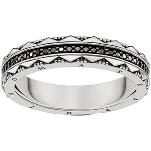 Ring - Zilver - Zwart - Zilver - Zirconia