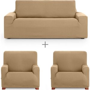 Sofa hoes set Eysa ULISES Beige 3 Onderdelen