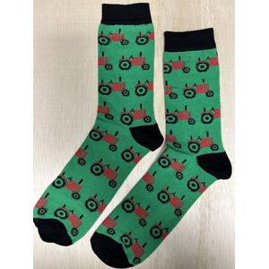 SOKn. trendy sokken *TREKKER* rood Maat 40-46 (ook leuk om kado te geven !)