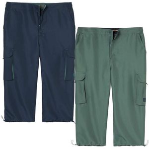 ATLAS FOR MEN - Set van 2 cargokuitbroeken van microvezel - Heren - Verkrijgbaar in grote maten - 4XL