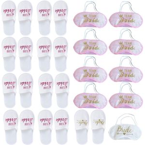 Nachtmasker en Slippers Set - Vrijgezellenfeest - Decoratie Accessoires