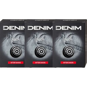 Denim Black for Men - 3 x 100 ml - Aftershave