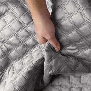 Dubbelzijdige Decoratieve Plaid 220x240cm Lichtgrijs