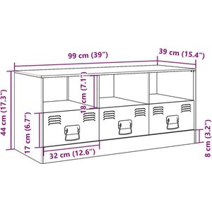 vidaXL-Tv-meubel-99x39x44-cm-staal-antracietkleurig