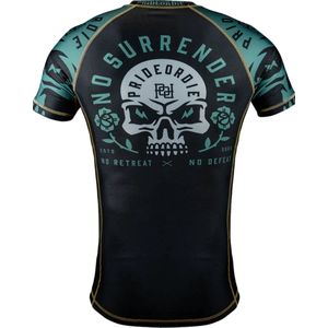 PRIDE or Die Rash Guard NO SURRENDER Zwart - L