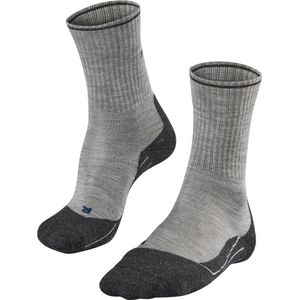 FALKE TK2 Explore Wool Silk dames trekking sokken - grijs (light grey) - Maat: 39-40
