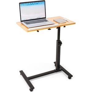 Sens Design Laptoptafel op wielen – bedtafel – laptoptandaard – hout