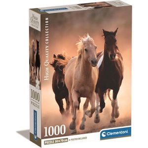 Puzzel Paarden (1000 Stukjes) - Clementoni High Quality Collection