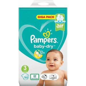 Pampers Baby Dry Luiers Maat 3 (6-10 kg) 152 stuks