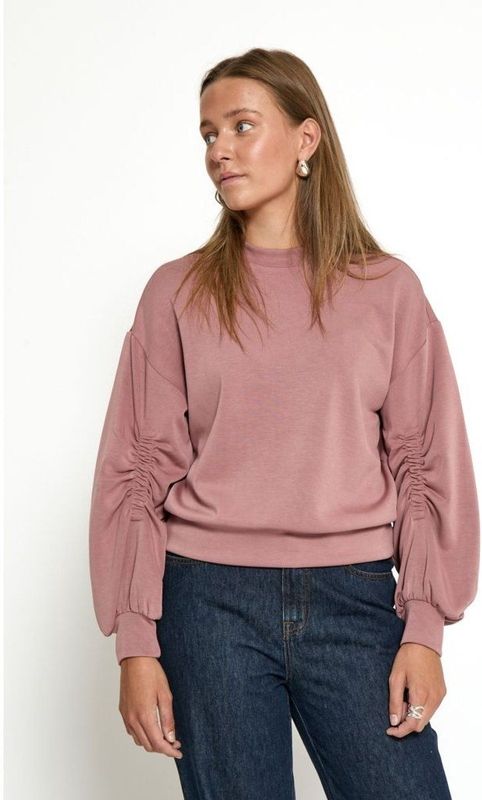 minus - Sweatshirt - Rosa - Effen - Lange Mouw