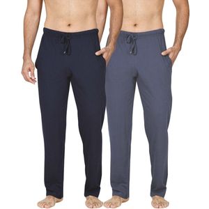 Pyjama Heren - Broek - 2 Pack - Navy / Blauw - M - Pyama Heren Volwassenen - Pyjamabroek Heren - Pyamabroek Heren