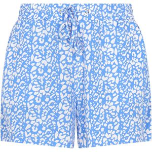 MYMO - Broek - Azuur/Wit - Dierenprint - Loosefit - High Waist