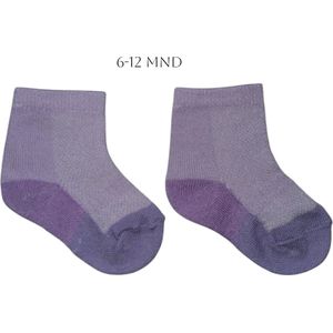 Cadeautip babysokken lila paars 6-12mnd