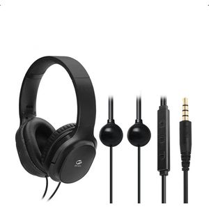 Anti straling Air Tube Koptelefoon Over-Ear HA08B – iBrain Zwart - 3.5 mm Jack