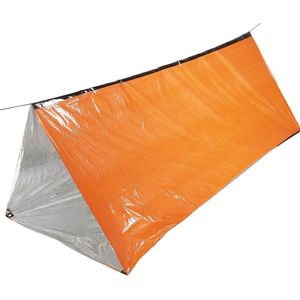 MFH Fox Outdoor - Noodtent - Polyetheen met aluminium gecoate zijde - Oranje - 244 x 155 cm - 325 g.