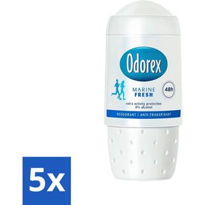 5 x Odorex - Deodorant Roller - Marine Fresh - Verfrissende Bescherming - 50 ml - Ocean Geur - Odorex - Marine Fris