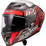 LS2 Helm Dragon Enthum FF807 rood maat L