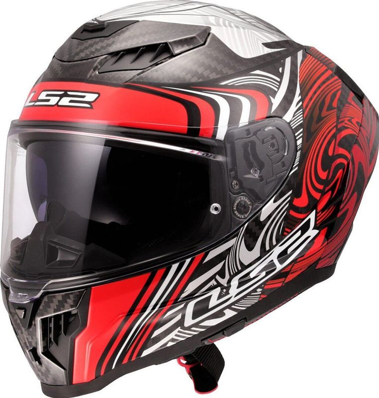LS2 Helm Dragon Enthum FF807 rood maat L