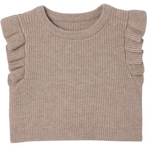 2-delige Babyset - Ecru - Jurk met Print en Mouwloze Trui