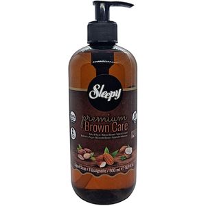 Sleepy Premium Brown Care Vloeibare Zeep Handzeep ( Alcohol-, parabenen- en glutenvrij ) 500 ml - Sleepy Premium Brown Care Sıvı Sabun El Sabunu - Sleepy Premium Brown Care Liquid Soap 500 ml