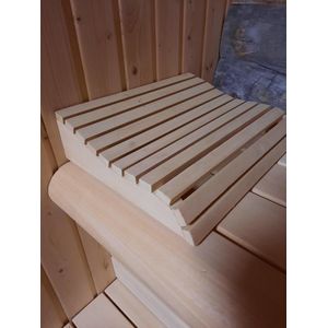 hoofdsteun sauna hout  voorgevormd abbachi