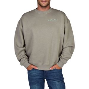 DENIMFY Heren trui DFKeno bequem Grijs S Ronde Hals Volwassenen