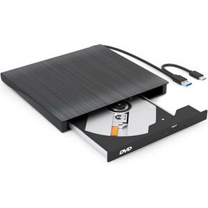 Externe DVD Speler en Brander - USB 3.0 - Geschikt voor Windows, Mac en Linux - Plug & Play