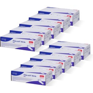 Peha-soft® | 10 x 150 maat L Nitrile handschoenen blauw | (8-9)