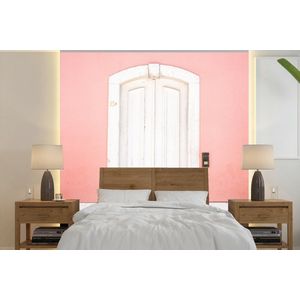 Hout - Deur - Roze - Wit - Behangpapier