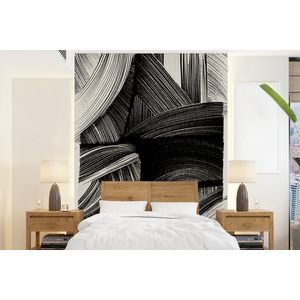 Abstract - Zwart - Wit - Lijnen - Behangpapier