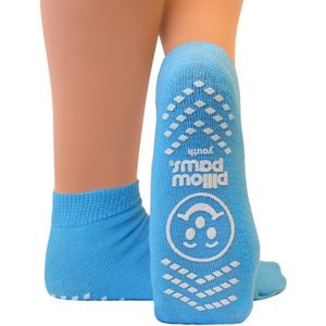 Antislip sokken ziekenhuis voor ouderen, kinderen en volwassenen , Terries - pillow Paws, lichtblauw, M (26-32)