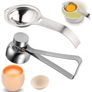 Eiersnijder en eieropener van roestvrij staal - Keukengerei voor handige eierscheiding
